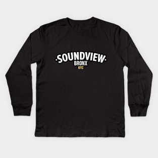 New York Bronx - New York Bronx Schriftzug - Bronx Logo - Soundview NYC Kids Long Sleeve T-Shirt